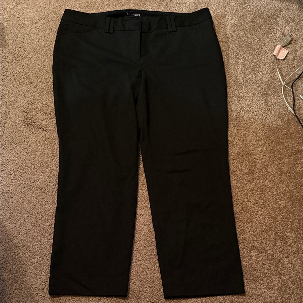 Express Women's Black Straight-Leg Dress Pants